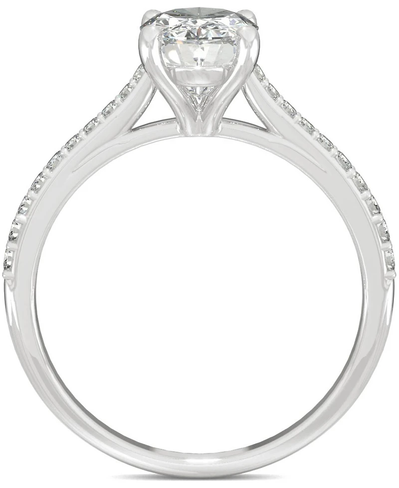 Charles & Colvard Moissanite Oval Engagement Ring (2-1/2 ct. t.w. Dew) in 14k White Gold or 14k Yellow Gold