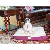 Armarkat M02HJH/Mb-m Medium Pet Bed, Dog Crate Mat With Poly Fill Cushion & Removable Cover, Burgundy & Ivory