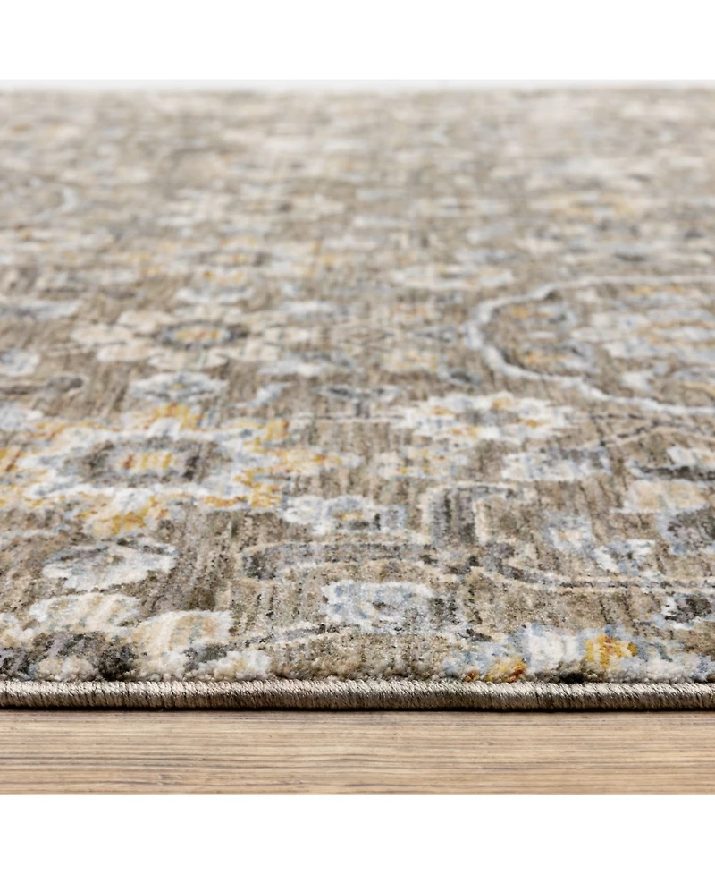 Oriental Weavers Maharaja 532D Gray and Tan 2'3" x 7'6" Runner Rug