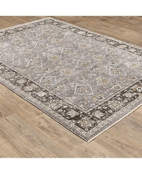 Oriental Weavers Maharaja 91E Gray and Blue 2'3" x 7'6" Runner Rug