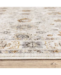 Oriental Weavers Maharaja 71W Ivory and Gold 7'10" x 10'10" Area Rug