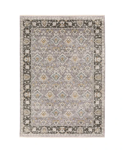 Oriental Weavers Maharaja 91E Gray and Blue 3'3" x 5' Area Rug