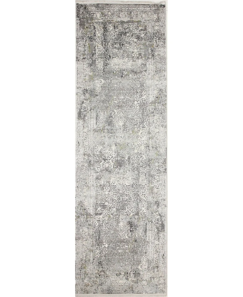Bashian Charm Cha-09 Gray 2'6" x 8' Runner Rug
