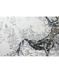 Bashian Charm Cha-01 Gray, Gold 8'6" x 11'6" Area Rug