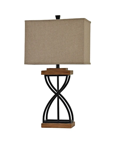 StyleCraft Hardback Fabric Shade Table Lamp