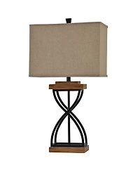 StyleCraft Hardback Fabric Shade Table Lamp