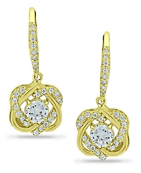 Giani Bernini Cubic Zirconia Cluster Drop Earrings in 18k Gold-Plated Sterling Silver, Created for Macy's