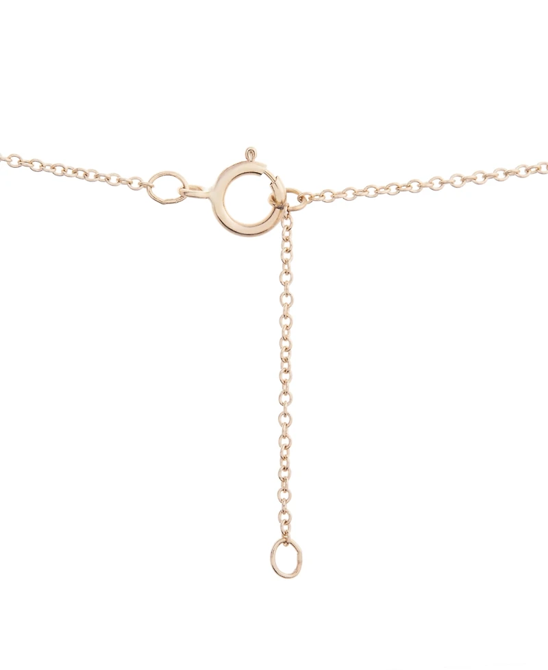 Diamond Initial Pendant Necklace (1/10 ct. t.w.) in 14k Gold, 17" + 1" Extender