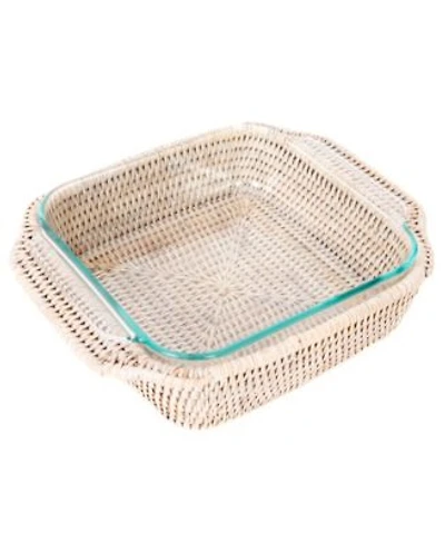 Artifacts Trading Company Artifacts Rattan Square Baker Basket With Pyrex