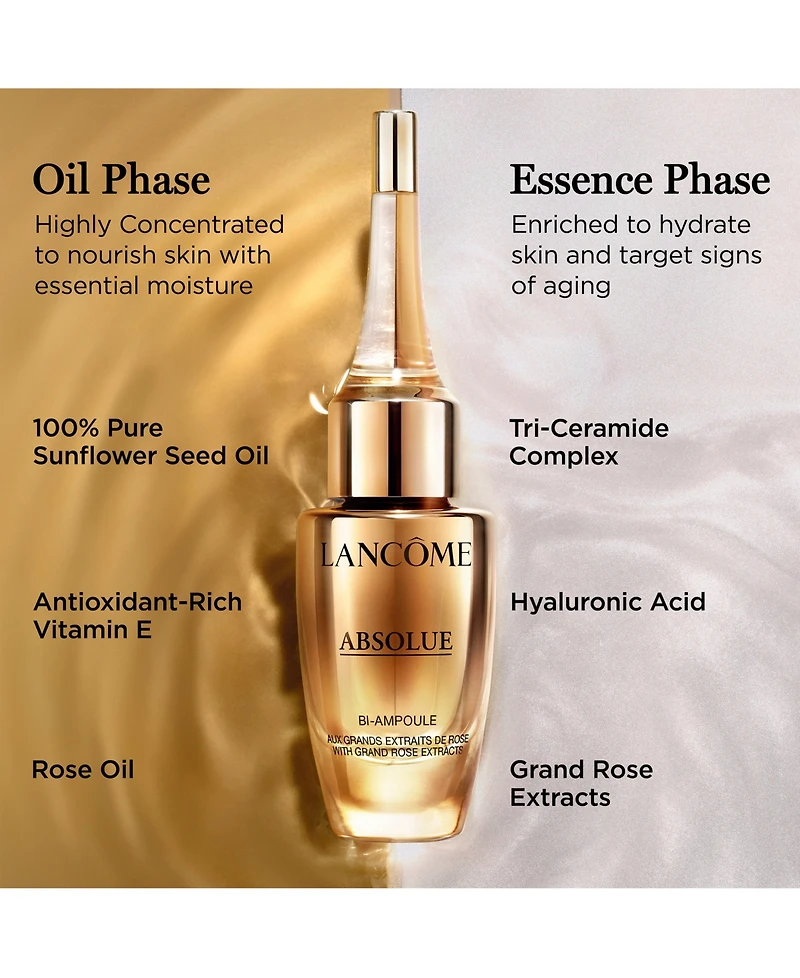 Lancome Absolue Overnight Repairing Bi-Ampoule Concentrated Anti-Aging Serum, 0.4-oz.
