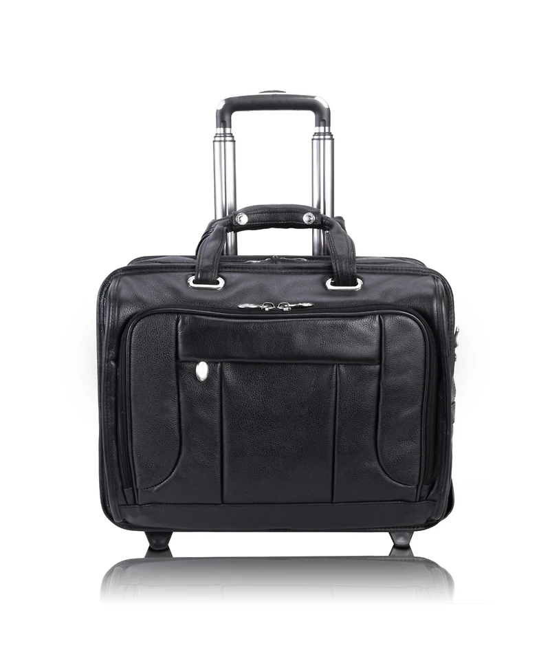 Mcklein West Town 15" Fly-Through Checkpoint-Friendly Patented Detachable -Wheeled Laptop Briefcase