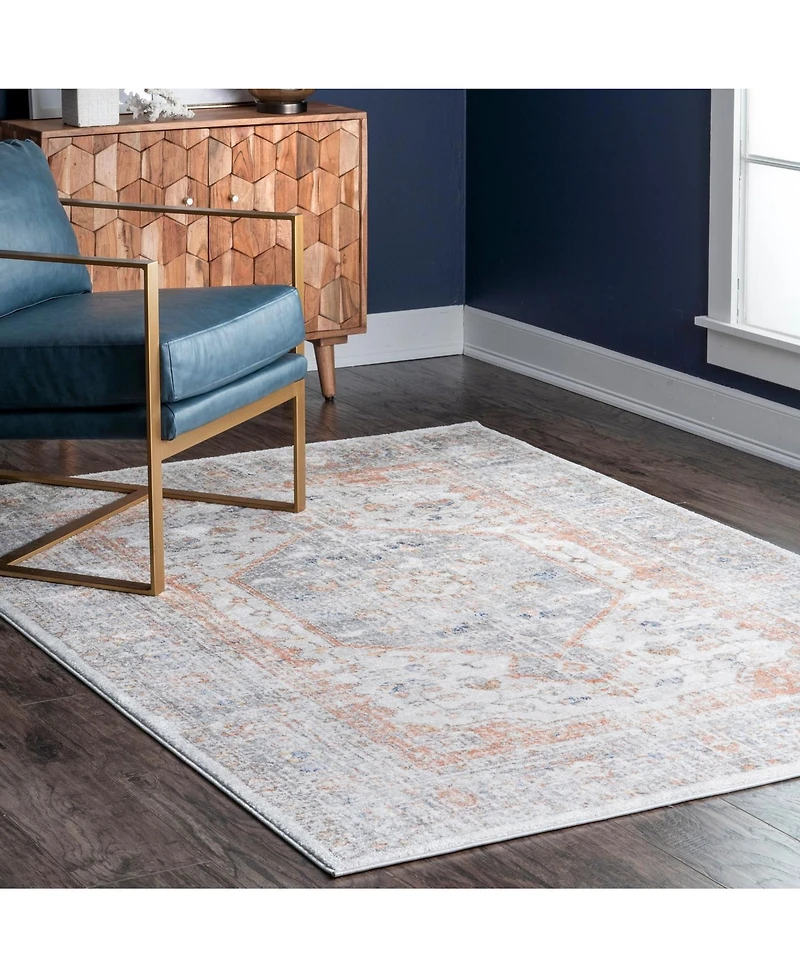 nuLoom Jacquie RZAB07C Silver 8' x 10' Area Rug
