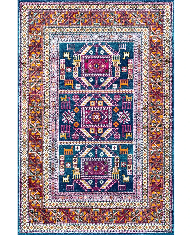 nuLoom Marisela RZBD48A Navy 5' x 7'5" Area Rug