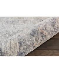 Nourison Home Rustic Textures RUS01 Gray and Beige 3'11" x 5'11" Area Rug