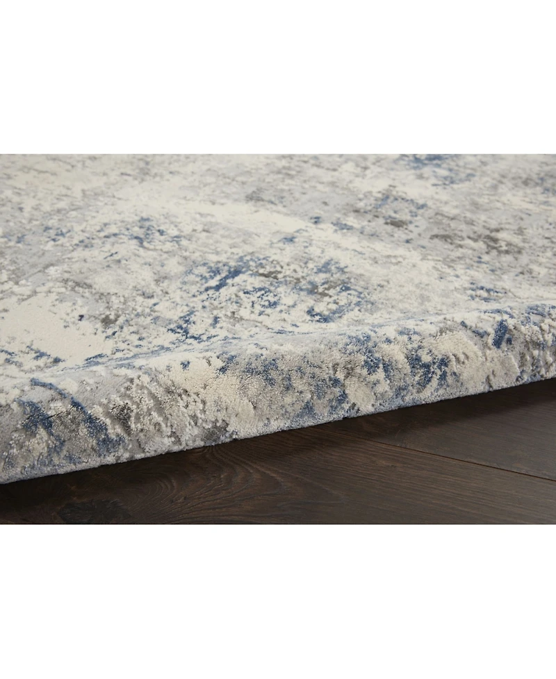 Nourison Home Rustic Textures RUS07 Ivory and Gray 3'11" x 5'11" Area Rug