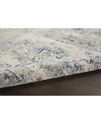 Nourison Home Rustic Textures RUS07 Ivory and Gray 3'11" x 5'11" Area Rug