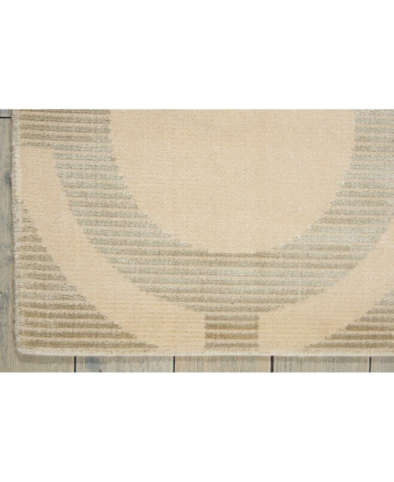 Nourison Home Luminance LUM01 Cream and Gray 3'5" x 5'5" Area Rug