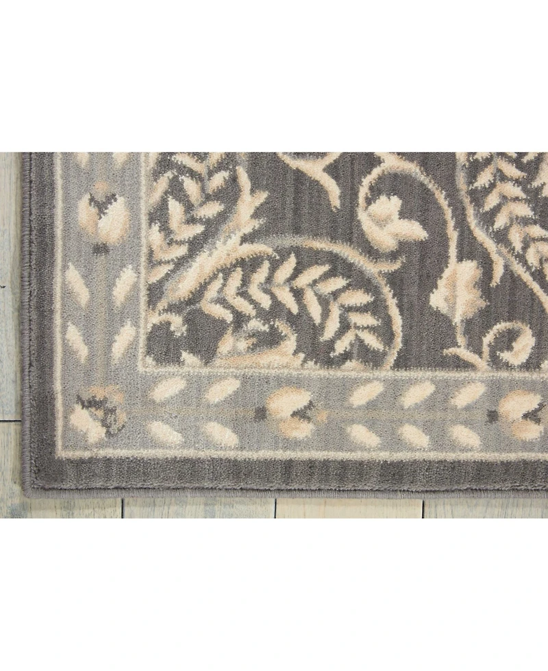 Nourison Home Riviera RI01 Charcoal 2'3" x 8' Runner Rug