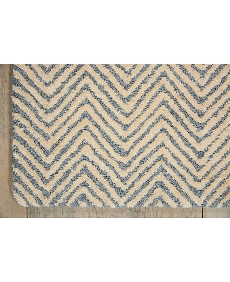 Nourison Home Deco Mod DEC03 Mist and Ivory 3'9" x 5'9" Area Rug