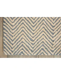 Nourison Home Deco Mod DEC03 Mist and Ivory 3'9" x 5'9" Area Rug