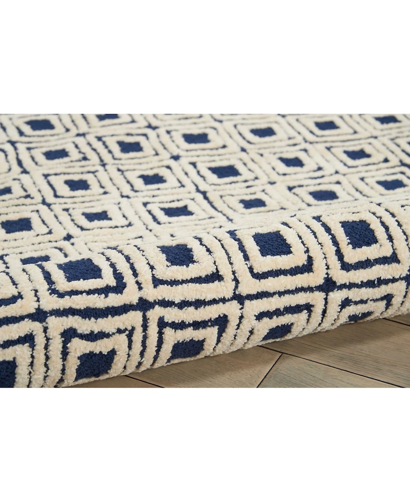 Nourison Home Deco Mod DEC02 Navy and Ivory 3'9" x 5'9" Area Rug