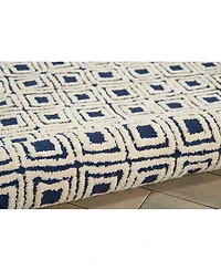 Nourison Home Deco Mod DEC02 Navy and Ivory 3'9" x 5'9" Area Rug