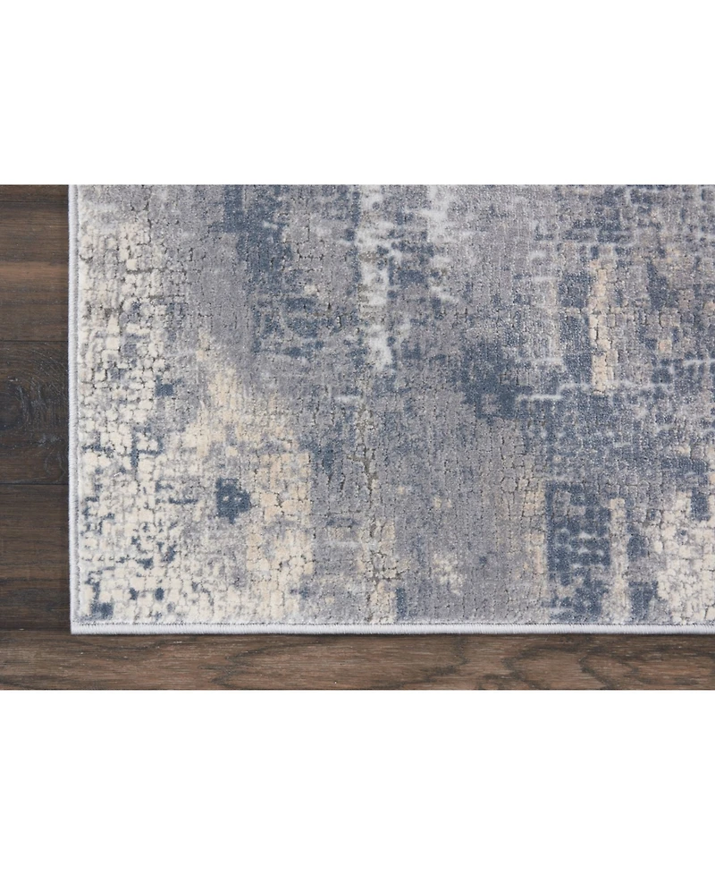 Nourison Home Rustic Textures RUS06 Gray and Beige 5'3" x 7'3" Area Rug