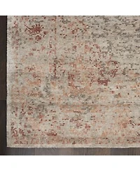 Nourison Home Lucent Lcn07 Silver Red Rug