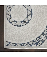 Nourison Home Key Largo KLG03 Blue 2'2" x 10' Runner Rug