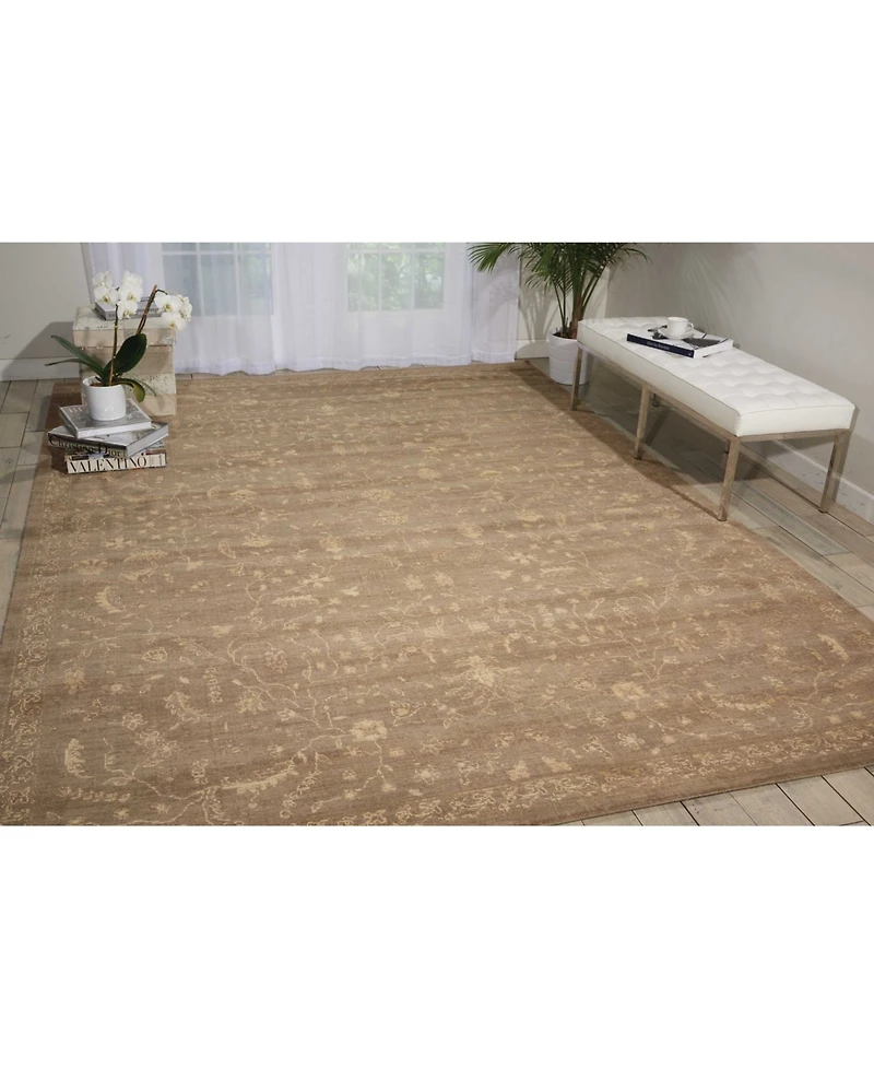 Nourison Home Silken Allure SLK02 Taupe 5'6" x 8' Area Rug