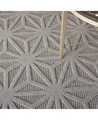 Nourison Home Cozumel CZM01 Silver 4' x 6' Outdoor Area Rug