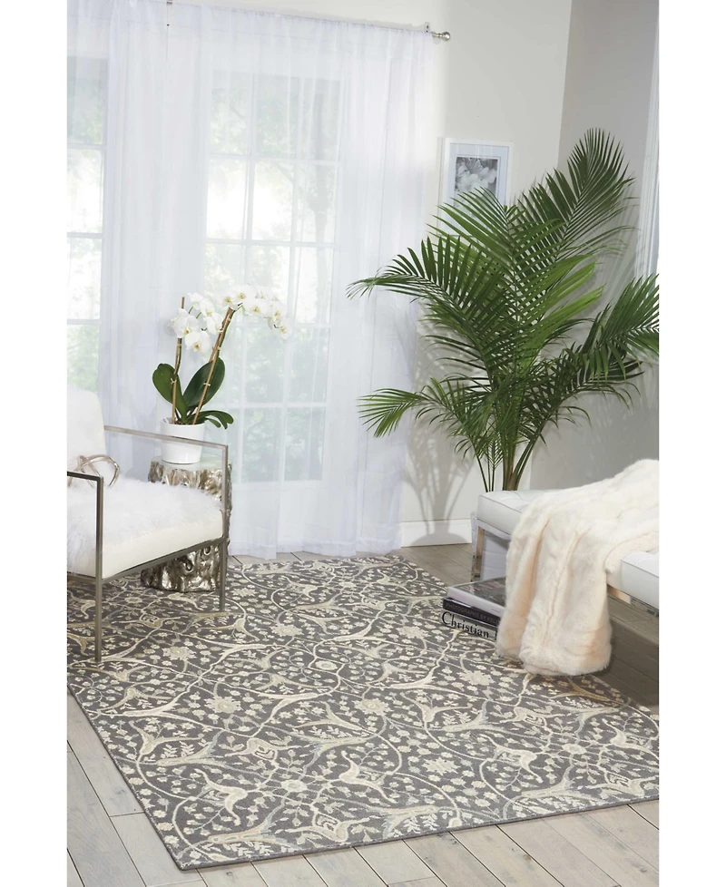 Nourison Home Luminance LUM08 Charcoal 5'3" x 7'5" Area Rug