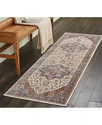 Closeout! Nourison Home Lagos LAG04 Cream 2'3" x 7'6" Runner Rug