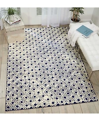 Nourison Home Deco Mod DEC02 Navy and Ivory 3'9" x 5'9" Area Rug