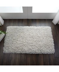 Nourison Home Luxe Shag Lxs01 Silver Rug