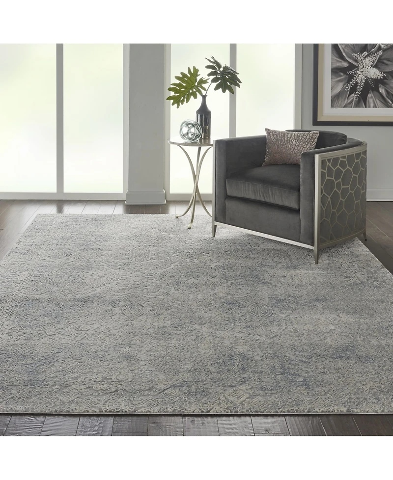 Nourison Home Rustic Textures RUS09 Ivory and Mist 7'10" x 10'6" Area Rug