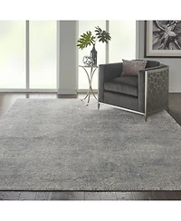 Nourison Home Rustic Textures RUS09 Ivory and Mist 7'10" x 10'6" Area Rug
