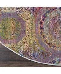 Nourison Home Ankara Global ANR05 Multi 4' Round Rug