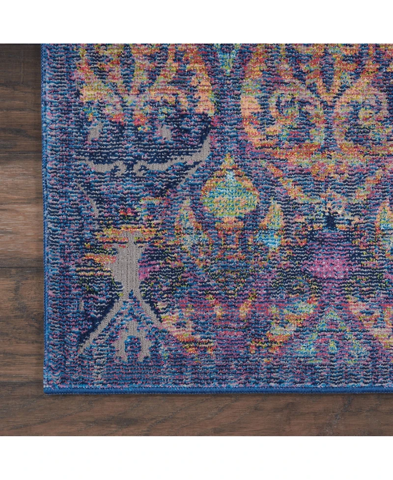 Nourison Home Ankara Global ANR08 Navy and Multi 7'10" x 9'10" Area Rug