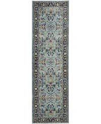 Nourison Home Ankara Global ANR14 Teal and Multi 2' x 6' Runner Rug