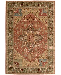 Nourison Home Living Treasures LI01 Rust 3'6" x 5'6" Area Rug