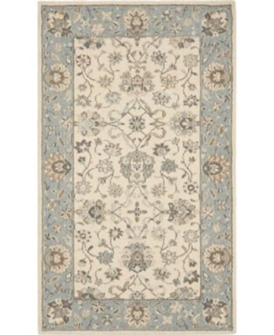 Nourison Home Living Treasures Li16 Ivory Aqua Rug