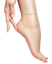 Giani Bernini Lab-Grown Opal Ankle Bracelet (Also Cubic Zirconia), Created for Macy's