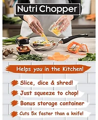 Nutri Chopper 5-in-1 Compact Portable Handheld Kitchen Slicer with Storage Container