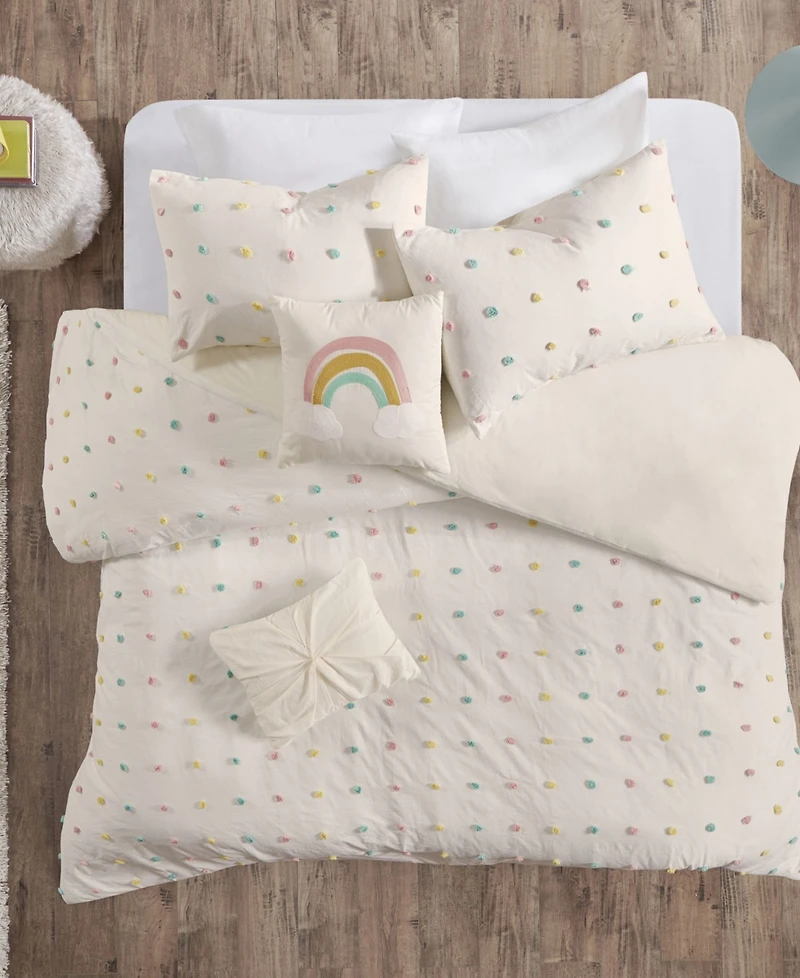 Intelligent Design Callie Pom Pom 4-Pc. Duvet Cover Set, Twin/Twin Xl