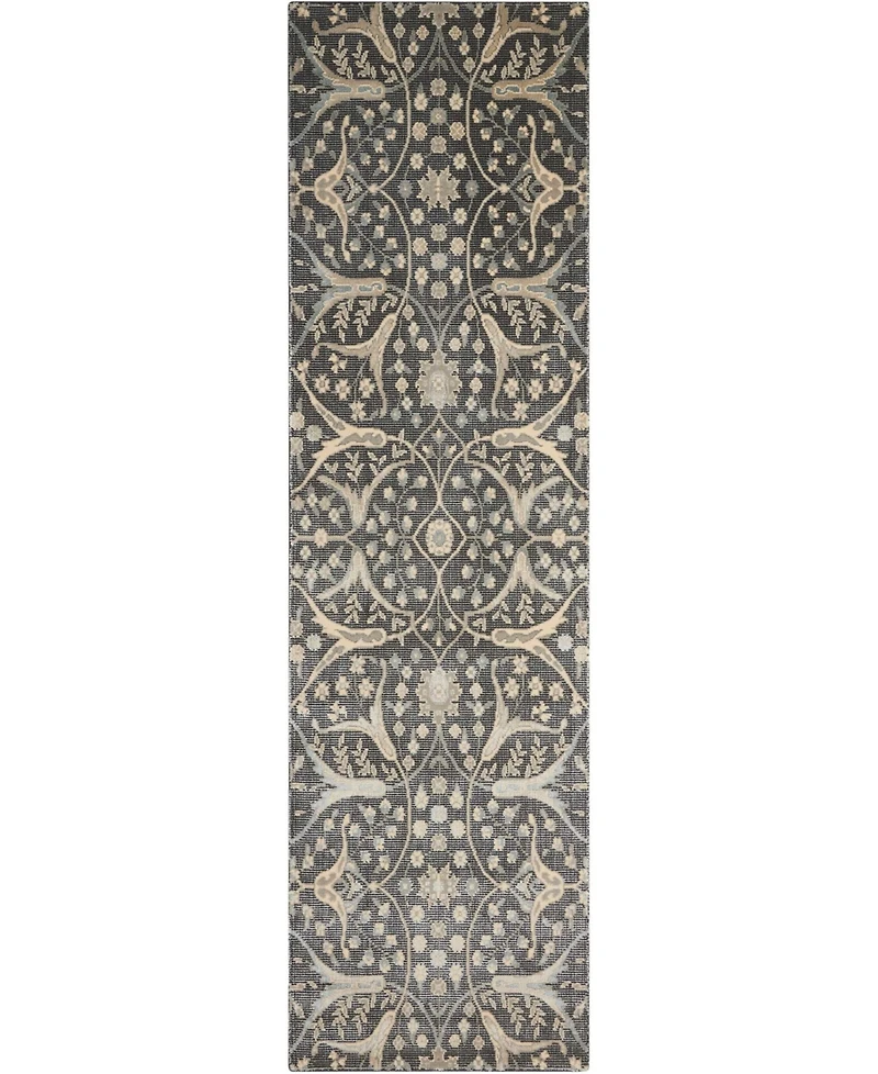 Nourison Home Luminance LUM08 Charcoal 2'3" x 8' Runner Rug