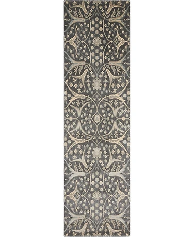 Nourison Home Luminance LUM08 Charcoal 2'3" x 8' Runner Rug