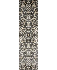Nourison Home Luminance LUM08 Charcoal 2'3" x 8' Runner Rug