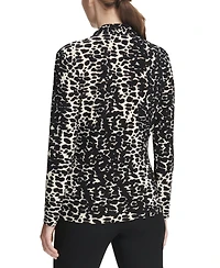 Dkny Petite Printed Surplice Top, Created for Macy's