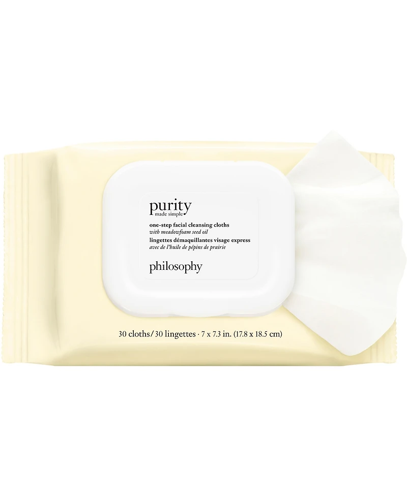 philosophy Purity Made Simple One-Step Facial Cleansing Cloths, 30 cloths